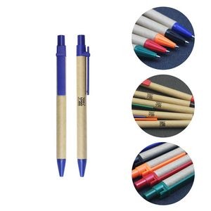 Eco-Friendly Retractable Ballpoint Pens - Paper Material