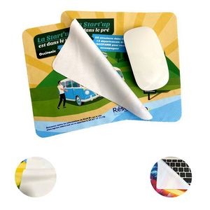 Microfiber Mouse Pad and Cleaning Cloth Combo