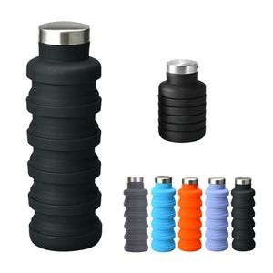 17 Oz Silicone Collapsible Water Bottle