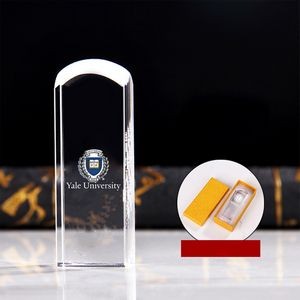 Solid Champion Cube Souvenir Gift Award Graduate Crystal Trophy