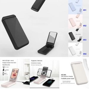 Foldable Wireless Charging 10000 MAh Power Bank With Mirror