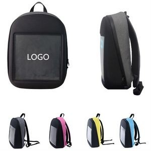 Backpack with LED advertising screen