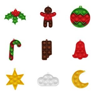 Christmas Series Fidget Push Pop Bubble Toy Kit Including 9 pcs