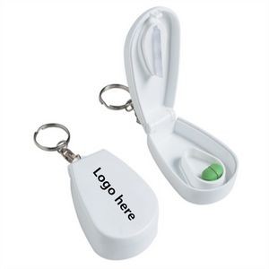Plastic Medical Pill Crusher Cutter With Keychain