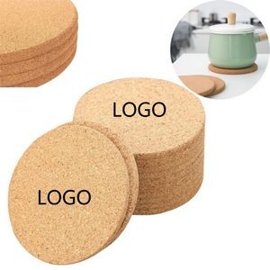Round Wooden Solid Cork Coasters