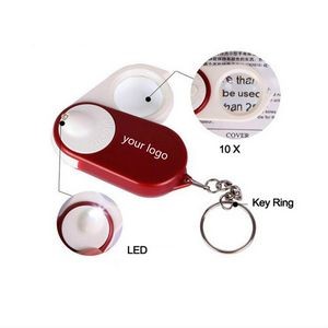 Folding Pocket Magnifier with Led keychain