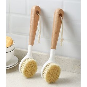 Wooden Dish Scrubber With Handle