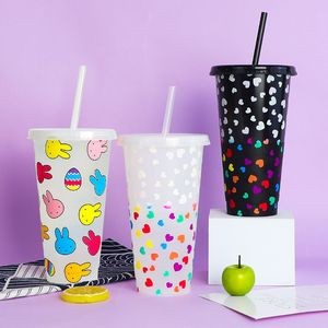 24oz Color Changing Cup with Straw