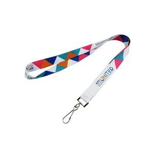 3/4" Full Color Dye Sublimated Lanyard with J hook