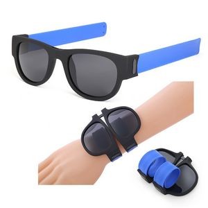Silicone Foldable Slap Bracelet Sunglasses