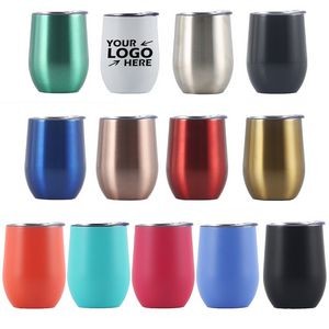 12 Oz. Insulated Travel Tumbler with Clear Lid