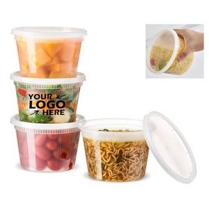 16 oz. Microwavable Translucent Plastic Food Storage Containers
