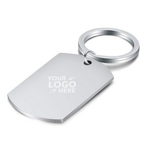 Stainless Steel Dog Tag Key Chain