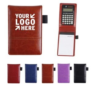 Pocket Hardcover Memo Pad With Calculator