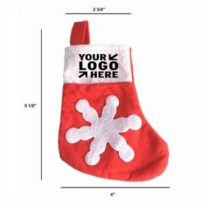 Christmas Sock With Snowflake Pattern Xmas Decorations