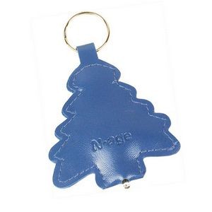 Christmas Tree Leather LED Key Chain