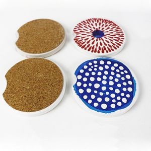 Custom Printed Round Absorbent Stone Coaster