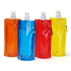 16oz Collapsible Water Bottle With Carabiner