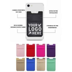 Double Pocket Spandex Lycra Cell Phone Wallet/Card Holder