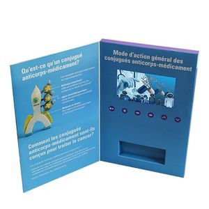 2.4" LCD A4 Standard Hard Cover Business Video Brochure Card