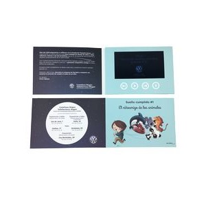 7" LCD A4 Standard Soft Cover Business Video Brochure Card