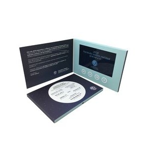 2.8" LCD A4 Standard Hard Cover Business Video Brochure Card