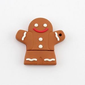 Christmas 3D Gingerbread Man Shaped USB Flash Drive