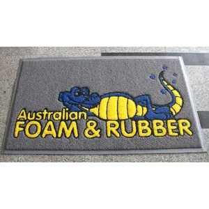 4' X 10' Custom Cut PVC Outdoor Coil Logo Carpet Mats