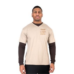 Dru 2-Tone Long Sleeve T-Shirt - Unisex