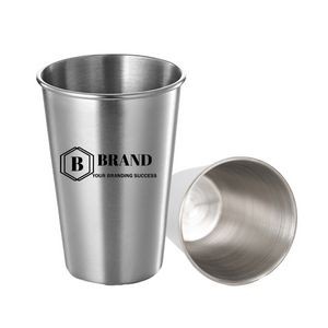 16 oz. Single Wall Stainless Steel Pint Glass Cup