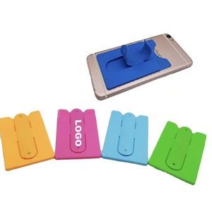 Two Function Soft Silicone Cell Phone Wallet