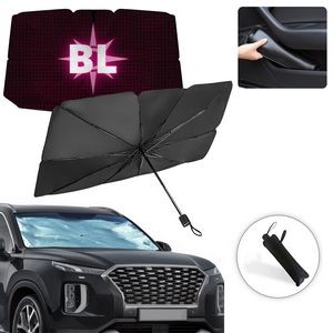 Full Color Car Windshield Sun Shade Foldable Reflector Umbrella
