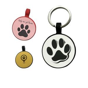 Soundless Silicone Round Pet Tag