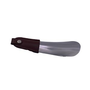 Stainless Steel Shoehorn With Leather Cover