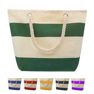 12oz Rope Handle Cotton Canvas Tote Bag