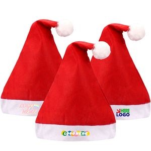 Non-woven Christmas Hat Santa Hat for Adults Unisex MOQ100