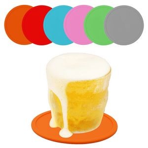 Heat-Resistant Round Silicone Coaster for Drinks