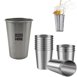 16 Oz Stainless Steel Metal Pint Cup