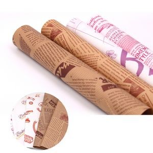 Custom Grease proof Wax Food Wrapping Paper