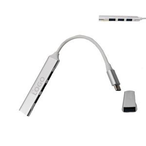 Extender Dock Adapter Type-C to 4-Port USB 3.0 Hub Aluminum