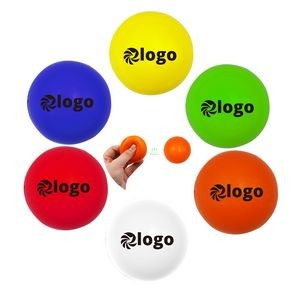 Pure Color PU Stress Reliever Toys Ball MOQ 100pcs