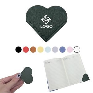 MOQ100 PU Heart Corner Bookmark