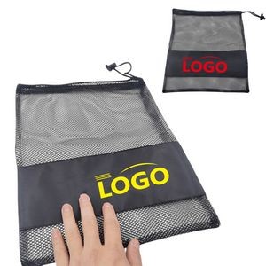 Portable Nylon Storage Mesh Drawstring Bag