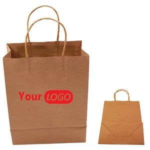 Kraft Paper Brown Shopping Bag (5.9"L x 3.2"W x 8.3"H)