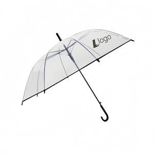 Transparent canopy stick umbrella