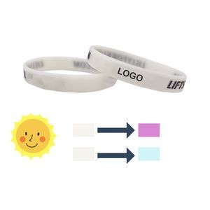 Custom UV Color-Changed Silicone Wristband MOQ 250pcs