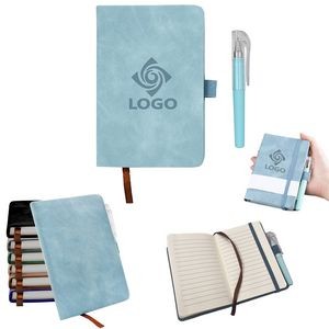 PU Pocket Notebook Journal With Pen
