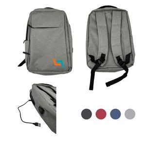 Laptop Business Backpack With USB Charging Port MOQ 30PCS