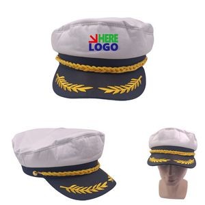Captain Costume Hat Cap Navy Marine Admiral