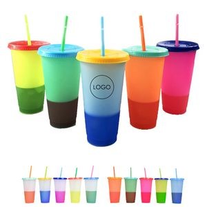 24 oz. Mood Stadium Cup with Straw and Lid